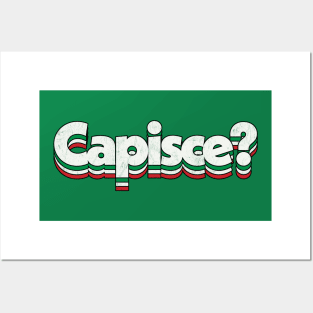 Capisce? Retro Style Italian Phrase Design Posters and Art